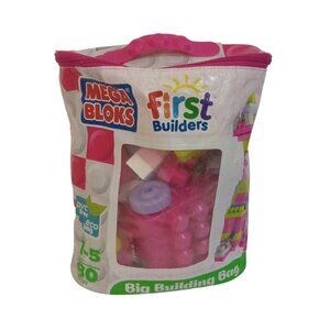 First Builders Mega Bloks 64 Pieces Big Building Bag Multicolor Ages 1-5 2012